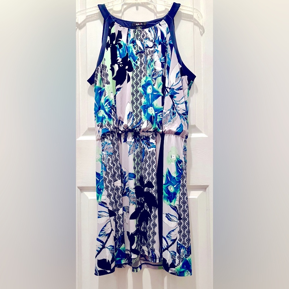 Style & Co Womens XL Extra Large Floral Sleeveless Knee Length Dress